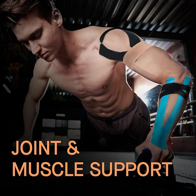 OK TAPE Kinesiology Tape, Regular Original Cotton Elastic Athletic Tape for Support and Recovery, Sports Tape, 2in×16.4ft Uncut Roll - Pink