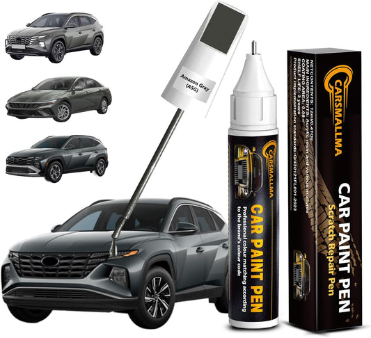 A5G Amazon Gray Car Touch Up Paint for Hyundai, Color Accurate Car Paint Scratch Repair Pen Kit Quick & Easy Fix Vehicle Chips and Automotive Nicks Scuff