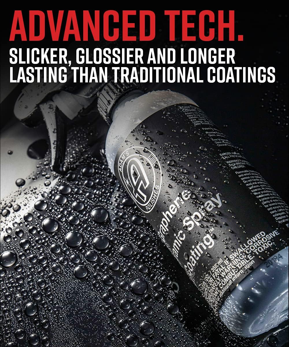 Adam's Polishes Graphene Ceramic Spray Coating - Sprayable Graphene Oxide Ceramic Coating for Cars, Boats, RV's & Motorcycle | Adds Extreme Gloss, Depth, Shine & Protection