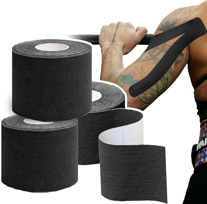 WARM BODY COLD MIND Kinesiology Tape | 2in×16.4ft - Waterproof Sports Tape, Elastic Athletic Tape, Latex Free, for Muscle Strain Relief & Joint Support