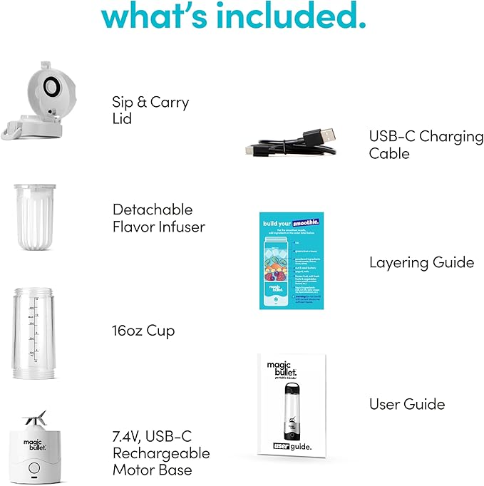 magic bullet Portable Blender MBPB50100W White