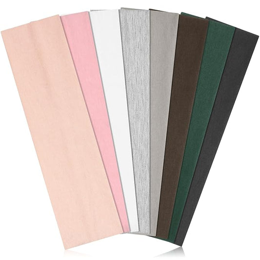 Headbands for Women Non Slip - Stylish Sports Hair Bands for Women's Hair - Soft Cotton Cloth Stretchy Headbands for Women for Yoga, Outdoor Exercise Running - 8 Pack