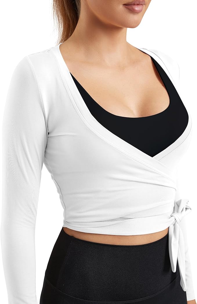 Women Tie Front Shrug Long Sleeve Bolero Cardigan Lightweight Casual Tops