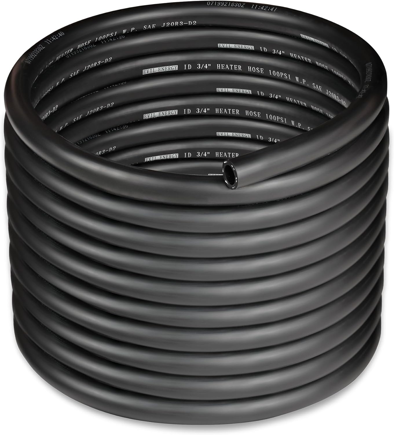 EVIL ENERGY 3/4" Heater Hose Coolant Radiator Straight 100PSI SAE 20R3 25FT Black