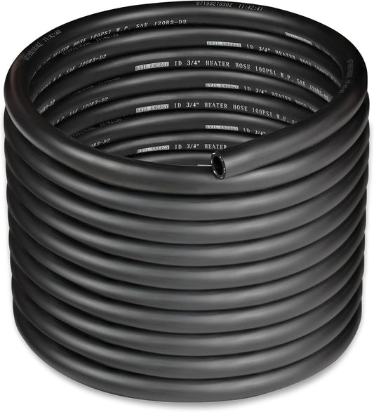 EVIL ENERGY 3/4" Heater Hose Coolant Radiator Straight 100PSI SAE 20R3 25FT Black