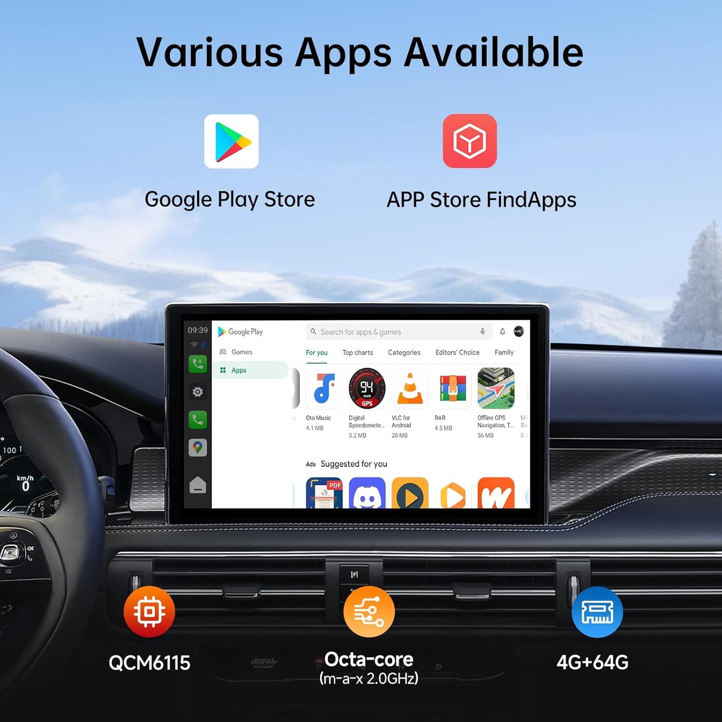 Ai Box Carplay/Android Auto Wireless Adapter, Android 13 6-in-1 Ai Box,4G LTE Card, GPS, DriveChat, Dual Bluetooth/WiFi, 4GB+64GB, Plug & Play for 2016+ Wired CarPlay, CB6A 2025 (CB6A-BK)
