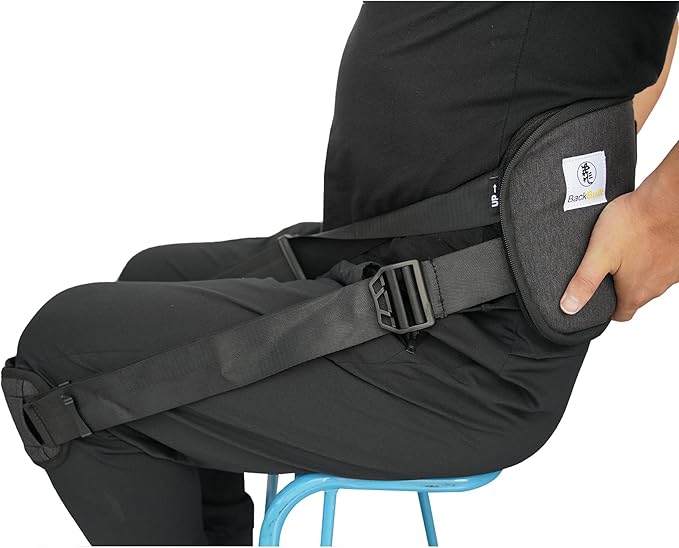 Support belt for better back whole day Lower Back Support Belt -Posture Correcting Harness & Relieve Sciatica, Keeps Back Straight While Seated, Suitable in Office or At Home or Outdoors（Black）