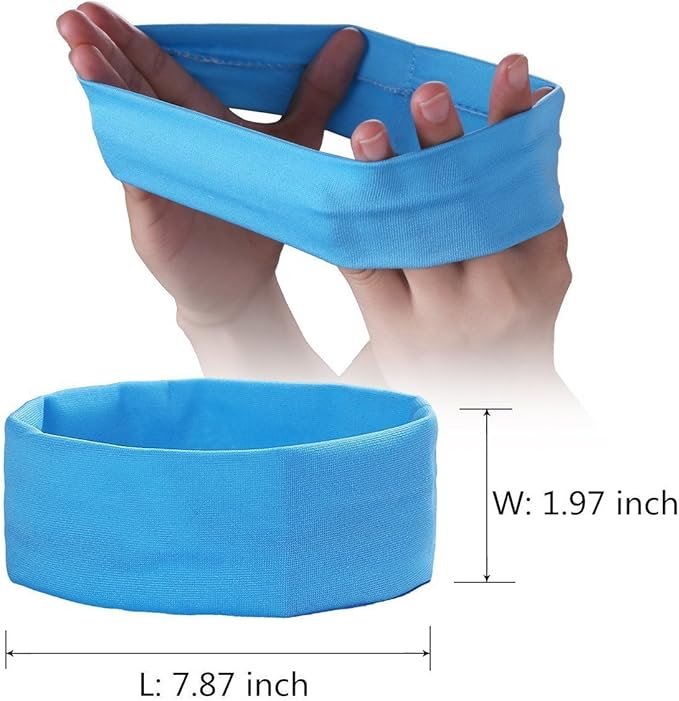 14pcs Mixed Colors Yoga Sports Headbands for Women - Soft Elastic Stretch Girls Athletic Headbands