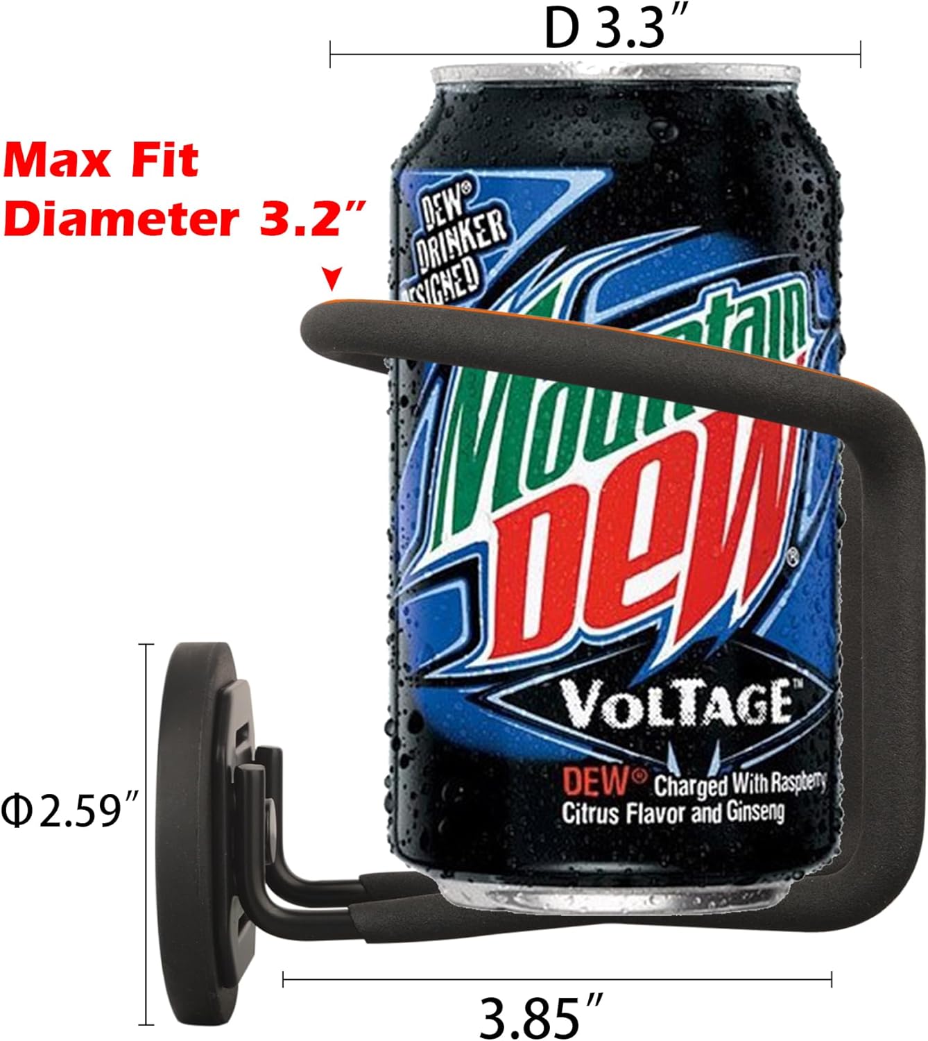 MUTUACTOR Magnetic Cup Holder Heavy Duty, 2PCS Non-stractch Magnetic Water Bottle Holder for Tractor, Large Capacity Magnetic Mount Tractor Cup Holder for Fridge Tool Cart Work Bench