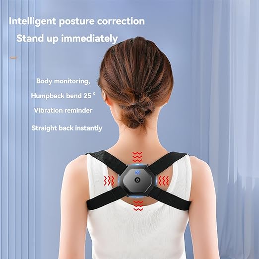 Smart Posture Corrector - Adjustable Upper Back Brace with Vibration Intelligent Posture Reminder, Posture Trainer for Kids, Help to Keep Right Posture (J2000)