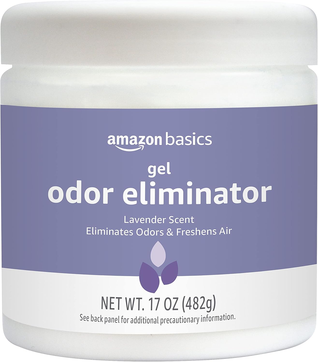 Amazon Basics Gel Odor Eliminator, Activated Charcoal, Lavender, 17 Oz, Pack of 1