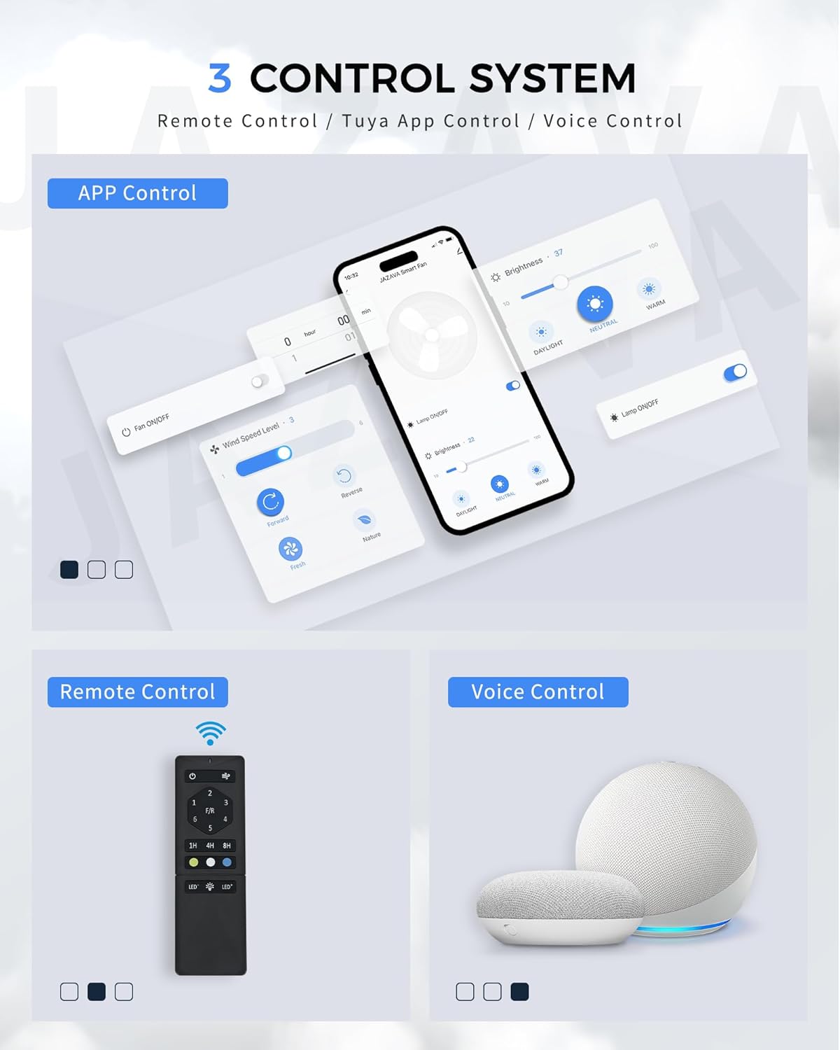 84 Inch Industrial Ceiling Fans with Lights and Remote,Extra Large Indoor/Outdoor Ceiling Fan with 8 Aluminium Metal Blades,Brushed Nickel Ceiling Fan,CF04BN-84