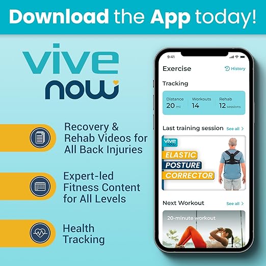 Vive Posture Corrector for Women & Men - Upper Back Brace for Kyphosis - Pain Relief for Neck & Shoulder - Adjustable Clavicle Support with Strap - Straightener for Rounded & Hunchback (Large)