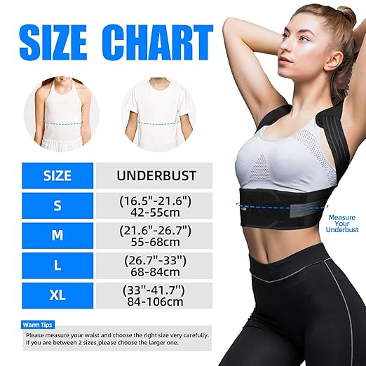Posture Corrector for Women/Men/Kids, Adjustable Upper Back Brace for Back Pain Relief, Lightweight Posture Support Straightener for Teenagers Boys Girls to Improve Slouch, Prevent Humpback, L