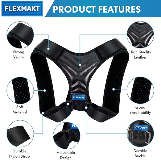 Posture Corrector Just For Women - Adjustable Back Brace - Full Spine Support & Alignment Pain Relieves Neck, Shoulder, Clavicle & Lumbar Pain Breathable & Comfortable - Sizes Medium & Large Perfect for Office, Home & Daily Use!!!