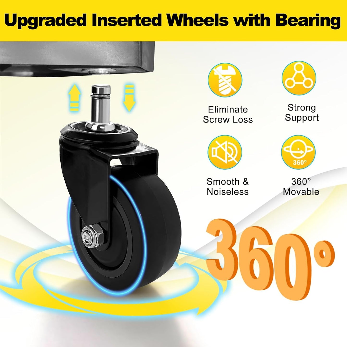 Rolling Shop Stool for Garage with Casters, DO02-Adjustable Height 360° Swivel Shop Seat with Tool Tray Storage, 330 LBS Capacity Padded Mechanic Stool, Magnetic Tool Hold, Heavy Duty, Blue