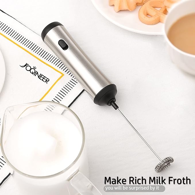 Handheld Coffee Frother,USB-Rechargeable Hand Frother,Adjustable Handheld Milk Frother for Cappuccinos, Hot Chocolate, Milkshakes, Egg Mix