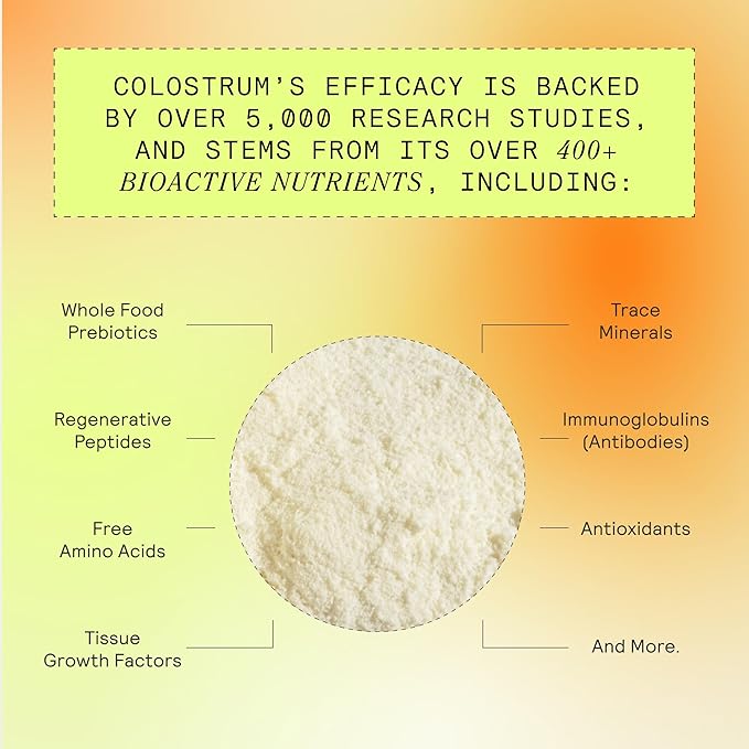 ARMRA Colostrum™ Powder | Blood Orange | Gut Health & Bloating | Skin & Hair | Immunity | Keto, Gluten & Fat-Free | 60 Servings