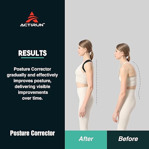Posture Corrector for Women and Men – Adjustable Upper Back Brace for Shoulder and Back Support – Spine Alignment and Hunch Relief – Breathable, Lightweight – Wear Under or Over Clothes