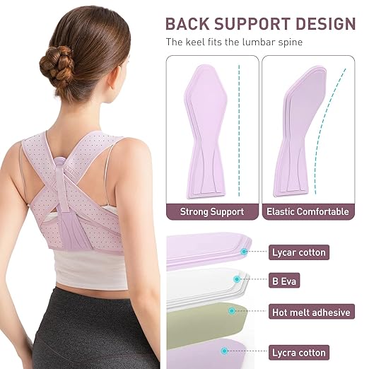 Posture Corrector For Women, Adjustable Back Brace For Posture, Back Posture Corrector Providing Pain Relief From Lumbar, Neck, Shoulder, And Clavicle, Back (L/XL Upper Waist 35-45 Inch)
