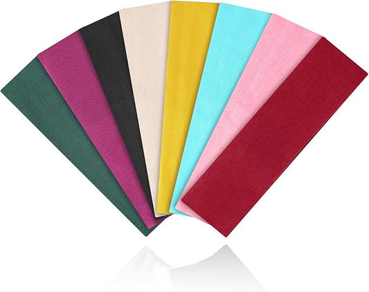 Workout Headbands for Women Non Slip - 8PCS Elastic Sport Head Bands for Women's Hair, Sweat Headband for Athletic Yoga Running Gym