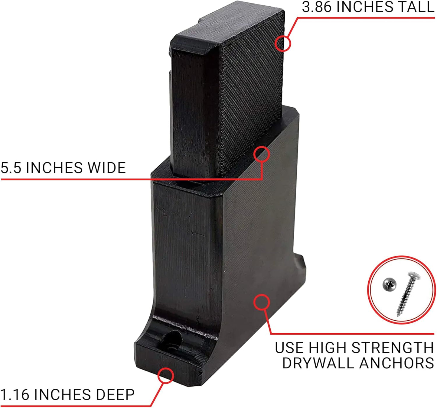 Spartan Mounts Locking .223/5.56 Rifle Mount Wall Display | Low Profile Floating Design Vertical and Horizontal Mounting Solution | Gun Room Safe Storage Organzation | Made in USA