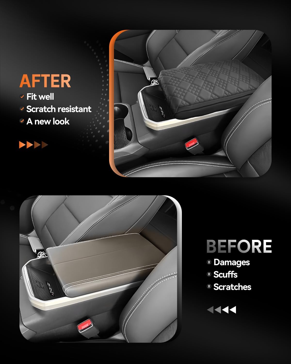 CDEFG for 2025 2026 GMC Terrain Center Console Cover Armrest Box Cover Terrain (Elevation, AT4, Denali) Accessories Console Arm Rest Protector Thickened