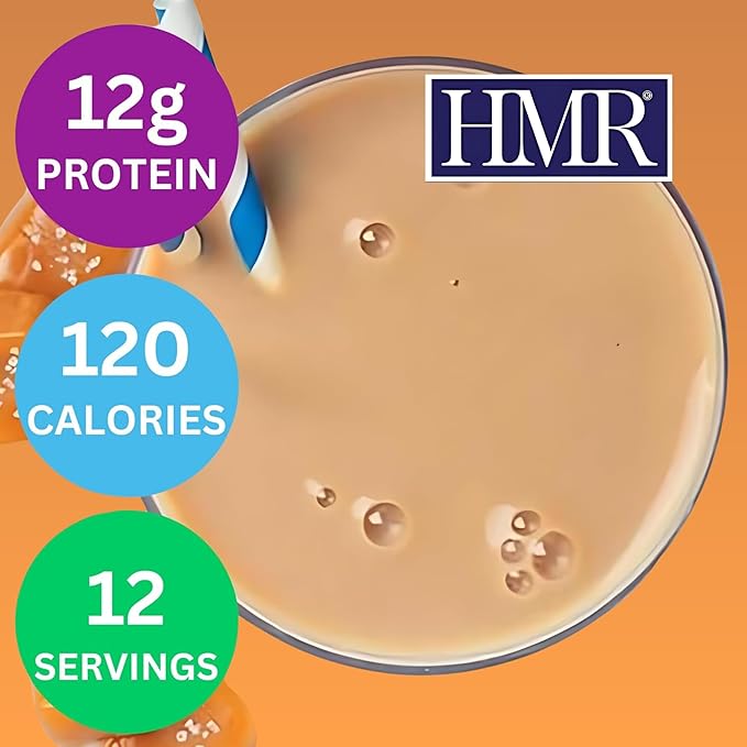HMR 120 Shake Meal Replacement Powder | Salted Caramel Shake Mix to Support Healthy Weight Loss | 12g of Protein | Nutritional Drink | Low Calorie Food | 12 Servings