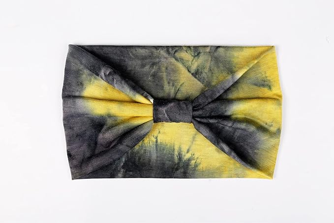 Wide Headbands for Women Tie Dye Head Wraps Boho Thick Hairbands Large African Sport Yoga Turban Headband Hair Accessories (Pack of 4)
