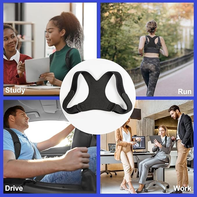 Posture Corrector for Women & Men,Breathable & Adjustable Back Posture Corrector,Invisible Upper Back Brace Support and Providing Pain Relief from Neck, Back and Shoulder,Pain Relief from Bad Posture