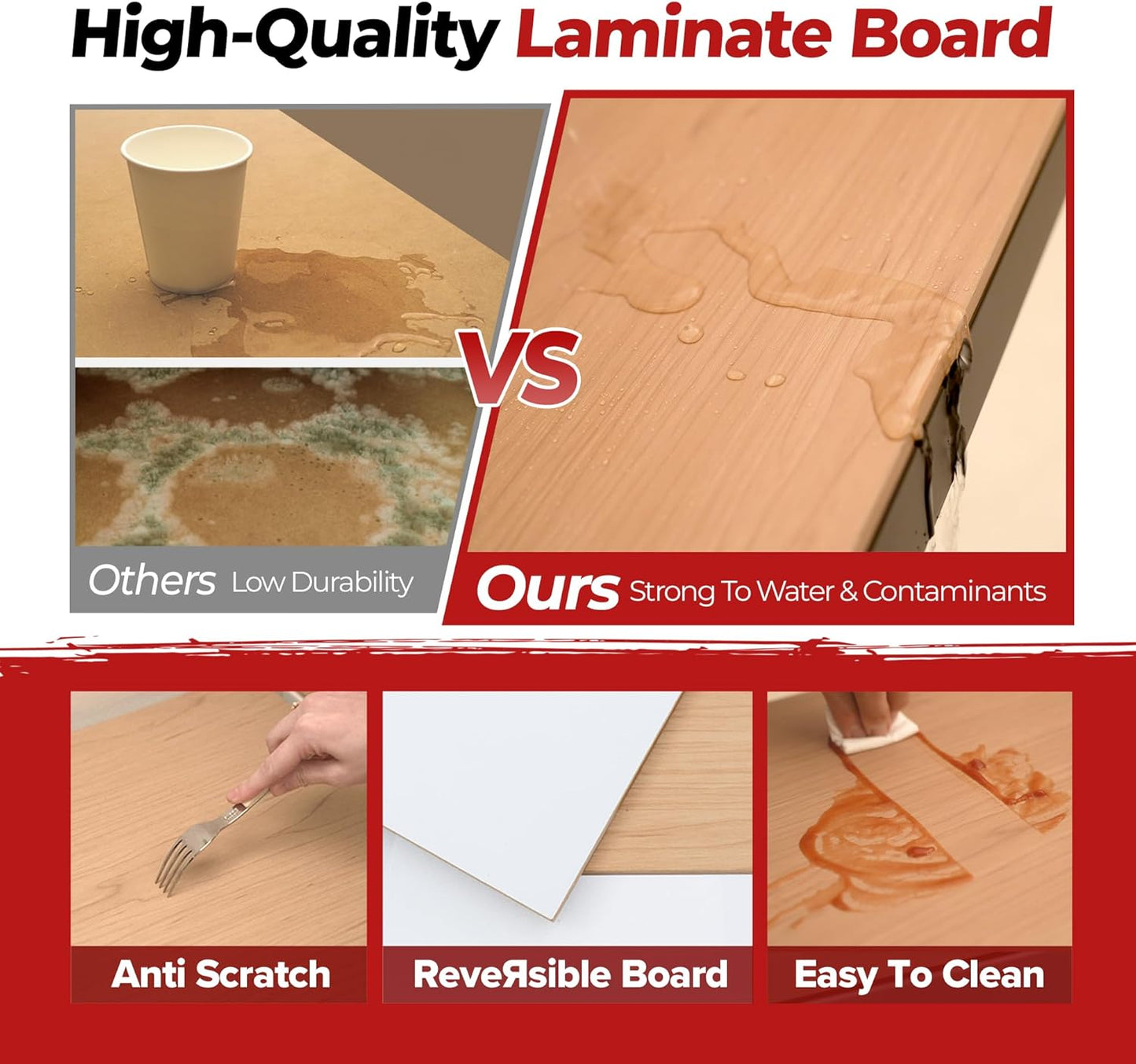 HOMEDANT 5 Tier Laminated Boltless Heavy Duty Garage Storage Adjustable Wide Size Metal Shelving Unit Utility Rack Shelves Organization Multipurpose Shelf Shed Warehouse 47.7"W x 18.2"D x 71.3"H 1Pack