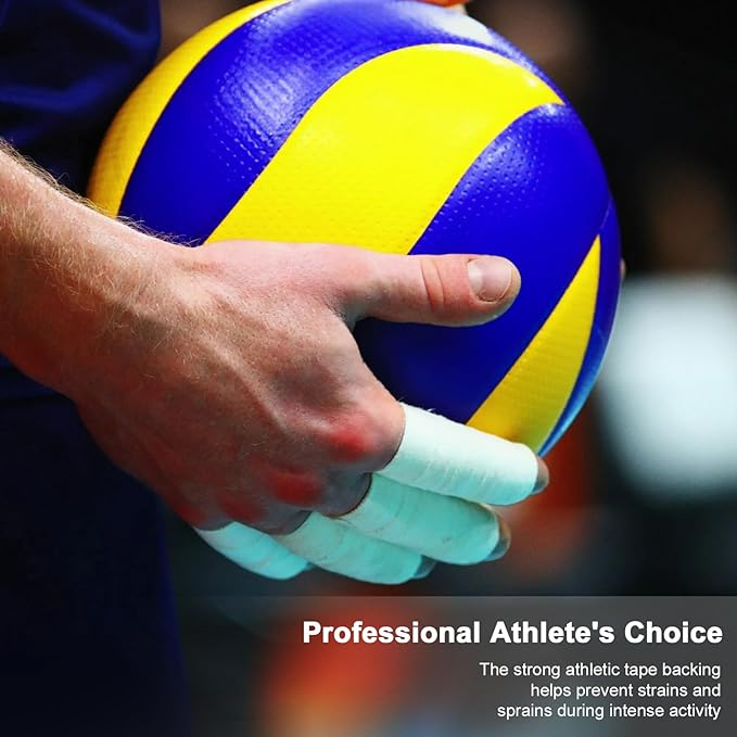 OK TAPE Athletic Sports Tape（4 Packs) - 45ft Per Roll Very Strong Tape for Athlete & Sport Trainers & First Aid Injury Wrap, Perfect for Fingers Ankles Wrist on Bat, Hockey Stick - Red