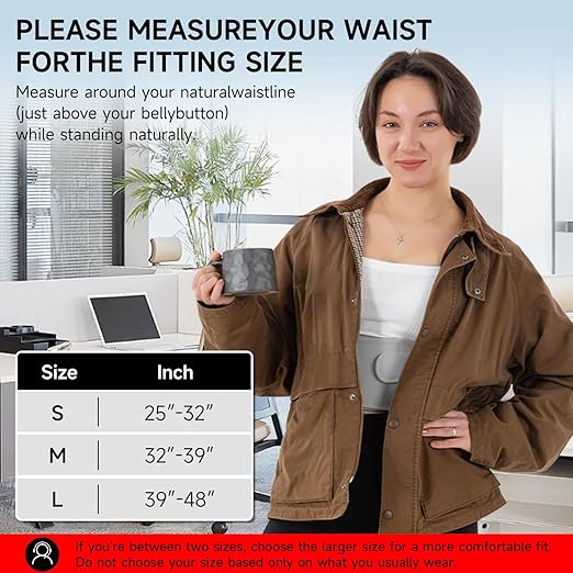 Back Brace Posture Corrector for Women and Men with Heating Pad, Adjustable Full Back Support Brace, Back Heating Pad for Pain Relief - Scoliosis, Hunchback, Spine Corrector (Gray, Large)