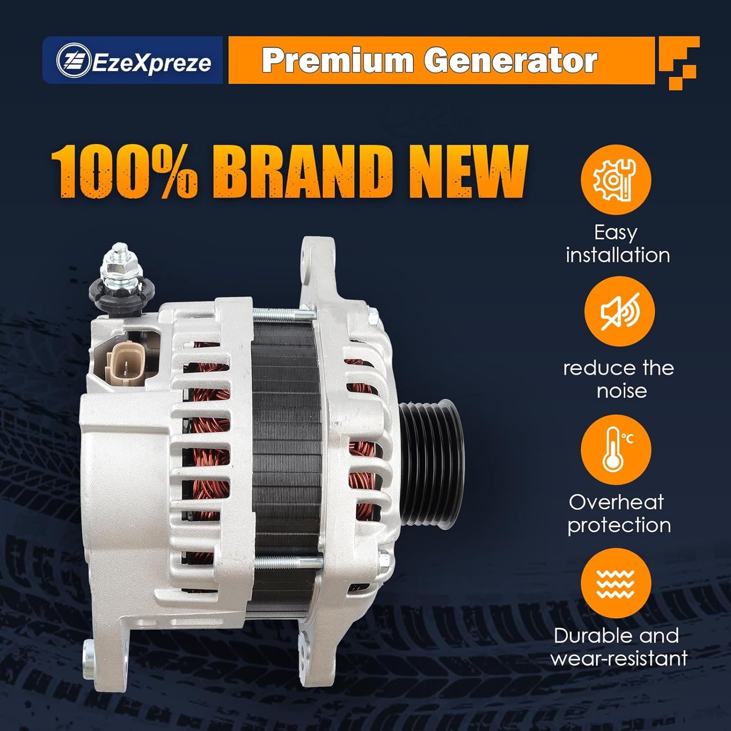 Ezexpreze Alternator fit 2007 2008 2009 2010 Nissan Altima, 2009 2010 for Nissan Maxima, 2009-2014 for Nissan Murano, 2011-2017 Nissan Quest OE Replacement 11341 11557