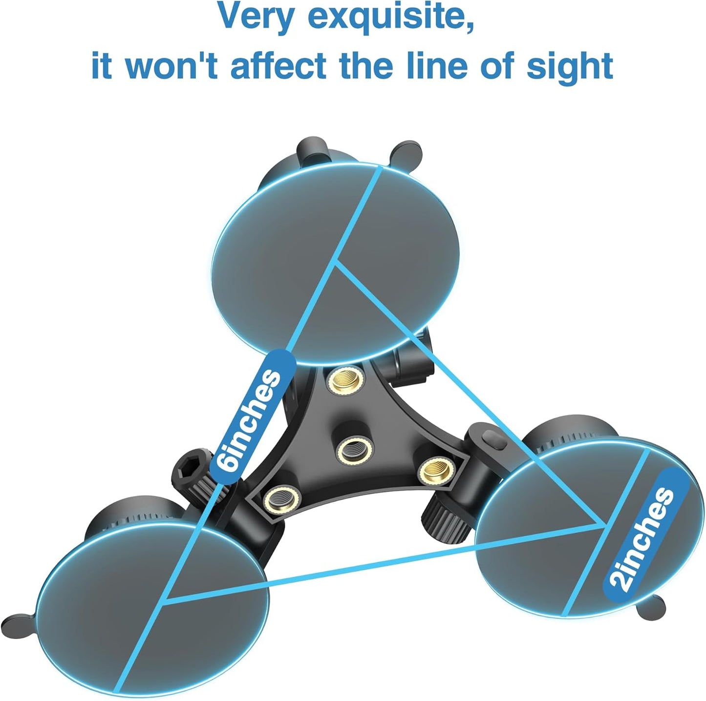 Radar Detector Mount, Triangular Suction Cup Mount,Windshield Radar Detector Suction Cup Bracket (for Valentine V1 Radar Detector Model)