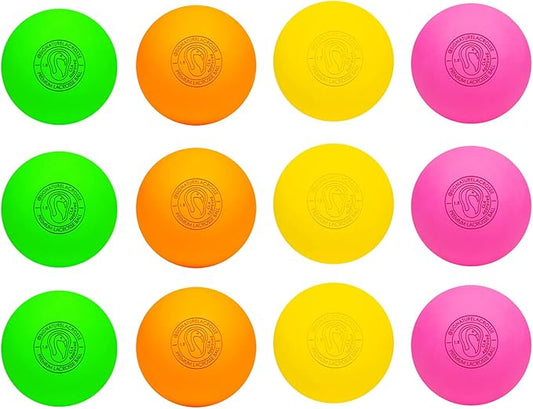Signature Lacrosse Ball Set - Packs of 2, 4, 8, 12, and 120 - No Chemical Smell Massage Balls, Myofascial Release Tools, Back Roller, Muscle Knot Remover