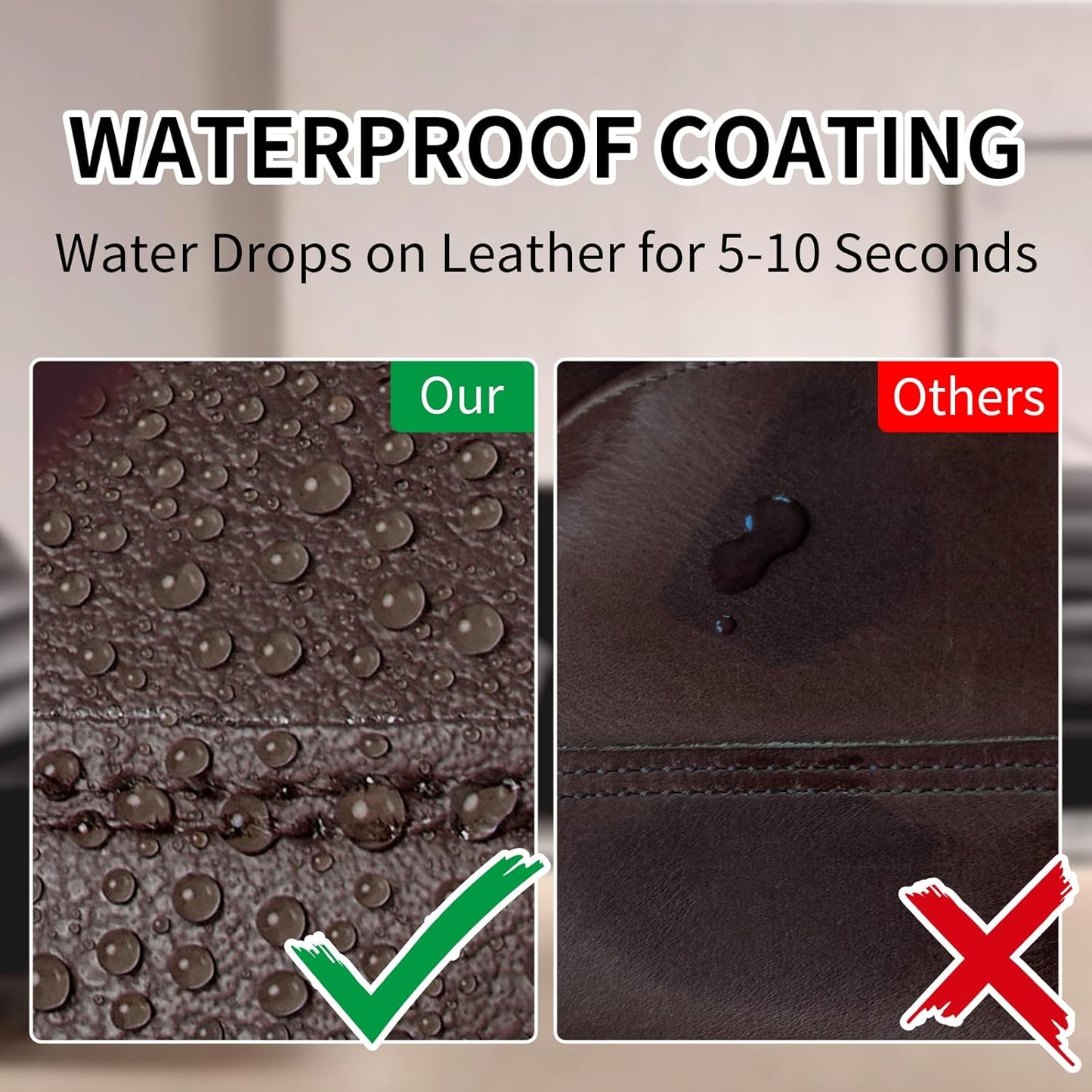 8.5oz Leather Recoloring Balm with 100ml Mink Oil,Dark Brown Leather Repair kit for Furniture and Car Interior,Leather Couch Scratch Repair,Leather Dye Paint,Mink Oil for Leather