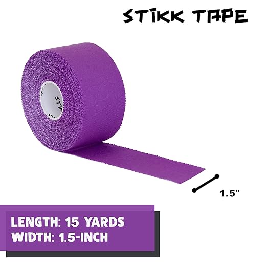 STIKK Athletic Tape - 3pk Purple Tape - 1.5 in x 15 Yards - Stabilizing & Supporting Muscles & Joints - Sports Injury Prevention