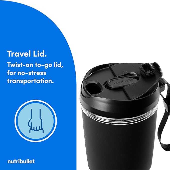 nutribullet Flip Portable Blender with Tritan Cup, Cordless, Black, NBPB10350