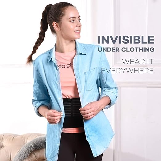 sicheer Posture Corrector for Women and Men Back Brace Straightener Shoulder Upright Support Trainer for Body Correction and Neck Pain Relief, Large(waist 39-41 inch)