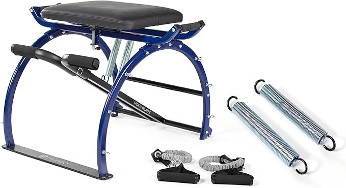 Moxxi Pilates Chair, Exercise Chair with Resistance Bands, Workout Equipment for Home Gym, Up to 250 lb Weight Capacity