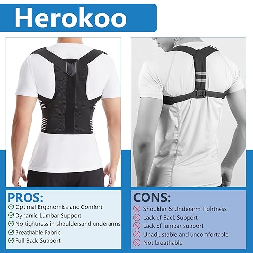 Back Brace Posture Corrector for Women & Men, Shoulder Straightener， Improve Posture Lumbar， Adjustable Full Back Support， Hunchback Correction, Upper and Lower Back Pain Relief, Scoliosis, Spine Corrector (Large)