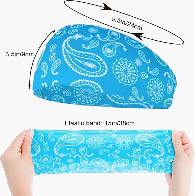 Sweat Headbands for Men,6 Pack Workout Sports Hairband for Gym, Ideal for Fitness,Running,Cycling,Hike