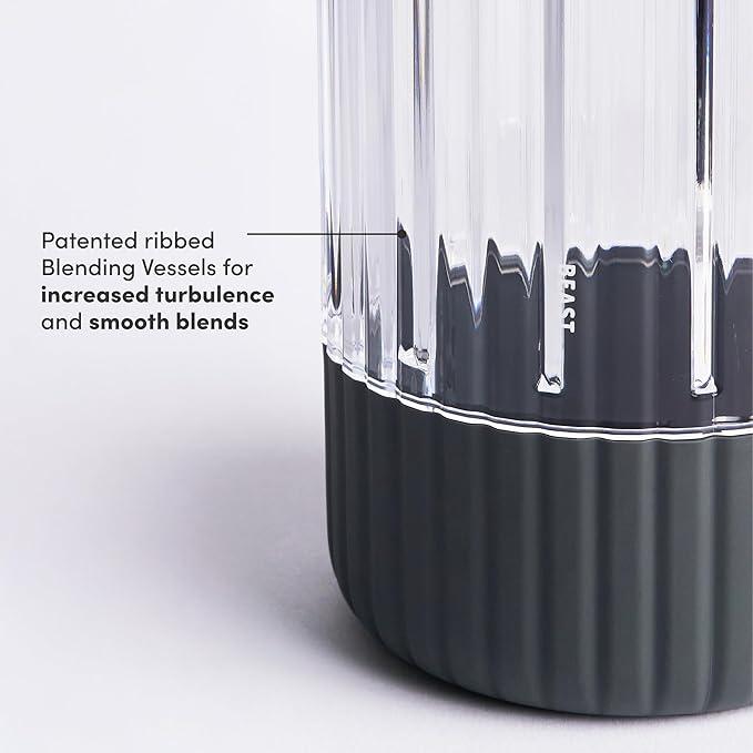 Beast Mega 1200 Plus | Premium Countertop Blender | Smoothies, Shakes, Sauces, Dips, Soups | Blends Ice and Frozen Fruit | XL Vessel | With Extra Vessels, Straw System | (Charcoal, 120V)