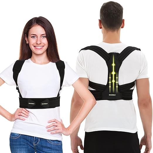 Posture Corrector for Women Support: Back Straightener Brace - Relieve Upper Shoulder Lower Back Pain for Men Large/X-L
