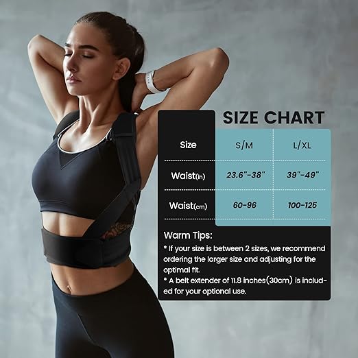 VANRORA Posture Corrector for Women and Men, Back Brace Fully Adjustable & Comfy, Support Straightener for Spine, Back, Neck, Clavicle and Shoulder, Improves Posture and Pain Relief L/XL
