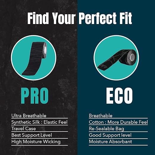 Heali Kinesiology Tape with Magnesium and Menthol, 20 Pcs Precut Strips, K Tape Roll, Knees, Physical Therapy Sports Tape for Muscle and Joint Pain Relief, Water Resistant, Black Zebra