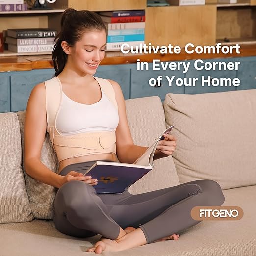 Posture Corrector for Women and Men: Improve Posture Correct Hunchback Slouching Invisible Under Clothes - Adjustable Lightweight Upper Back Brace for Neck Shoulder & Upper Back Pain Relief (XS/S Under Bust 26"-37")