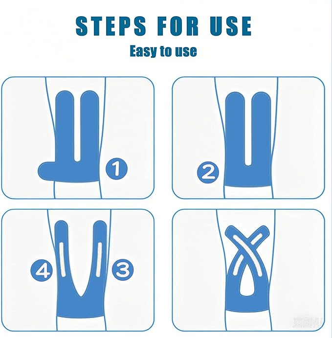 Precut Kinesiology Tape for Knees,24 Pcs – Elastic Knee Support & Stability, Pain Relief – Waterproof, Breathable, Hypoallergenic Athletic Tape (Camouflage)