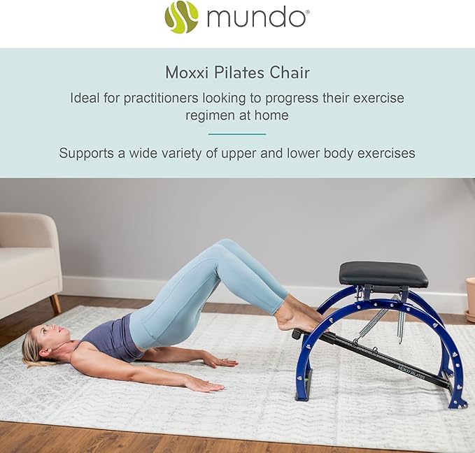 Moxxi Pilates Chair, Exercise Chair with Resistance Bands, Workout Equipment for Home Gym, Up to 250 lb Weight Capacity